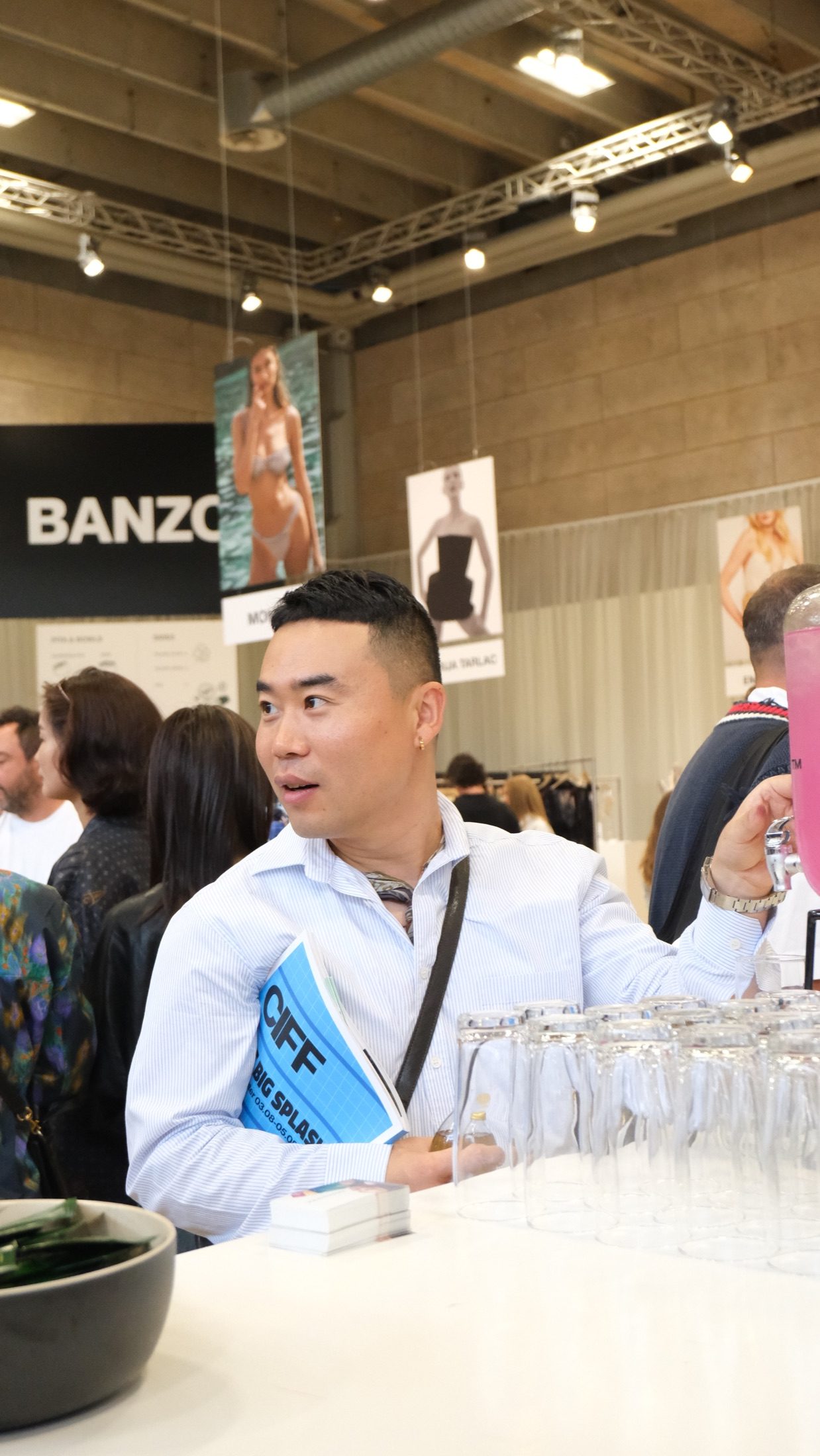 FASHIONREAL founder Sam Shusen Guo advising Chinese buyers at CIFF
